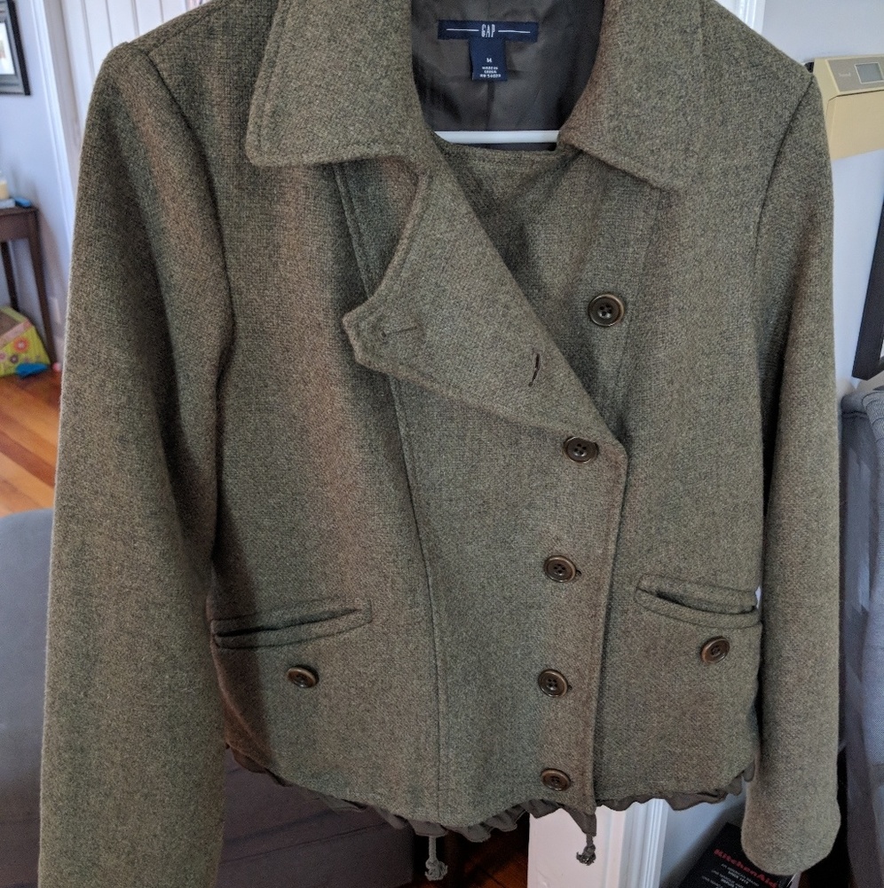 GAP Green tweed jacket